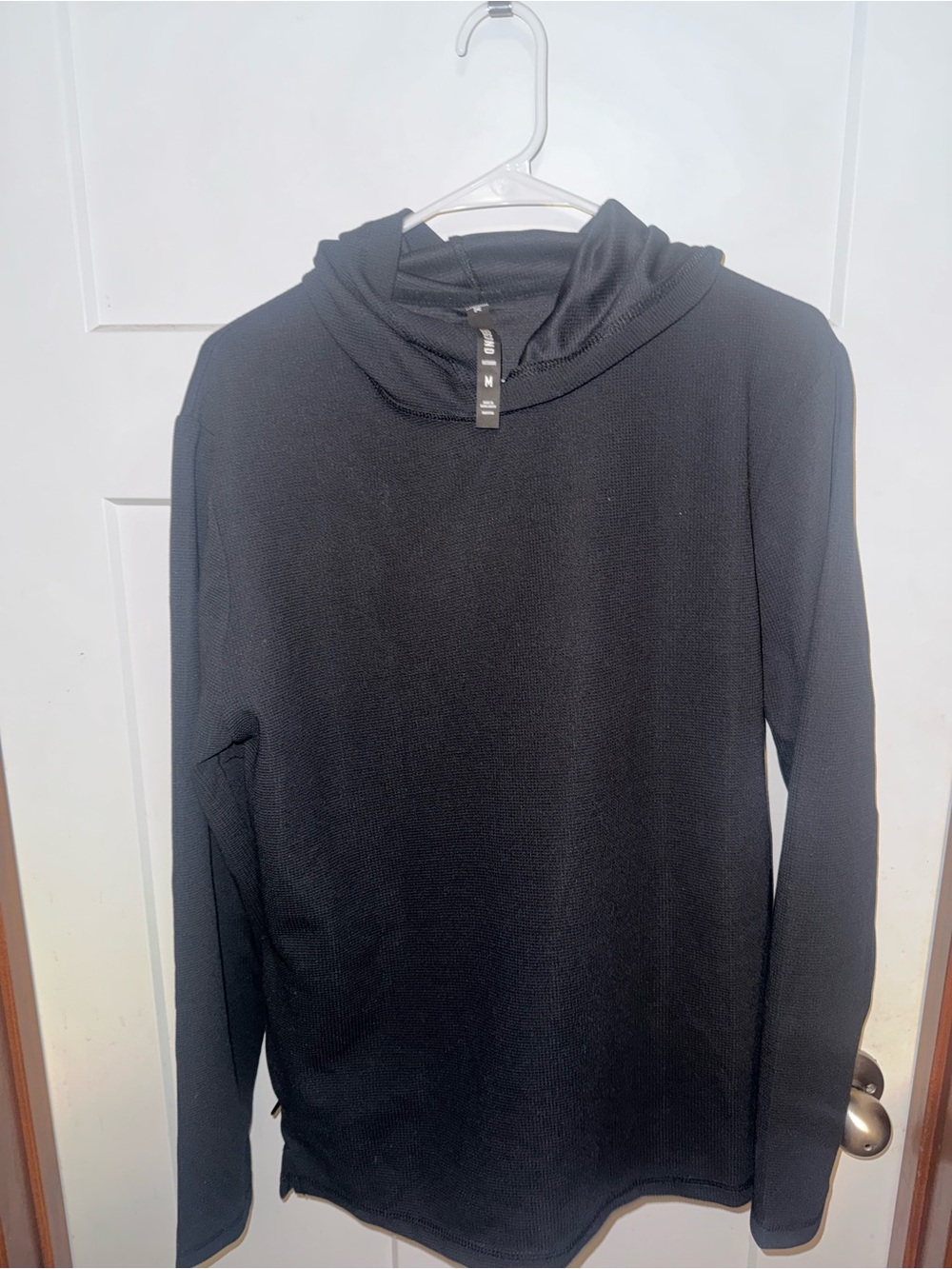 Men's Black Hooded Pullover Sweater